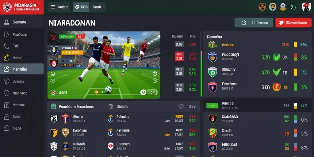Menu permainan yang beragam dan mudah diakses.
