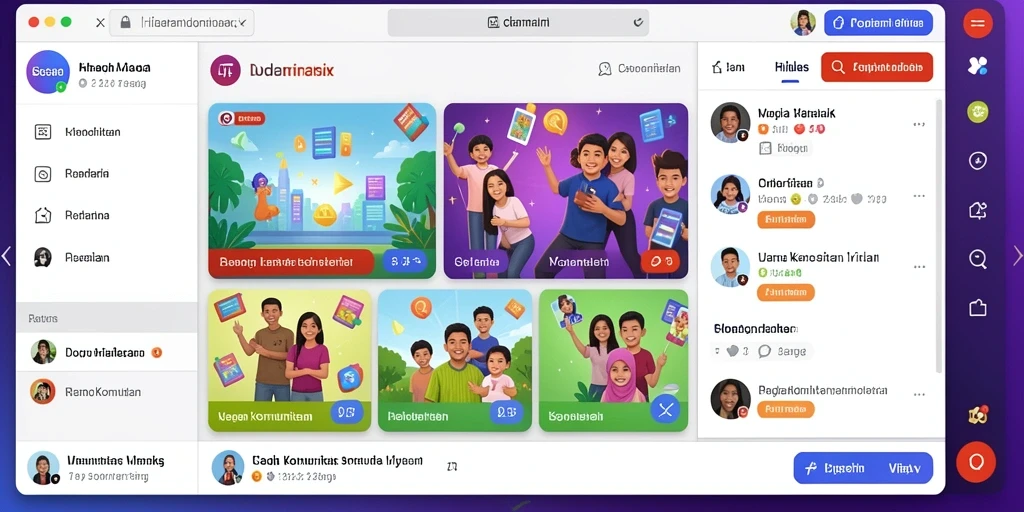 Komunitas aktif yang selalu mendukung pemain baru.