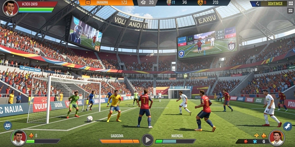 Menampilkan interaksi seru dengan komunitas game.