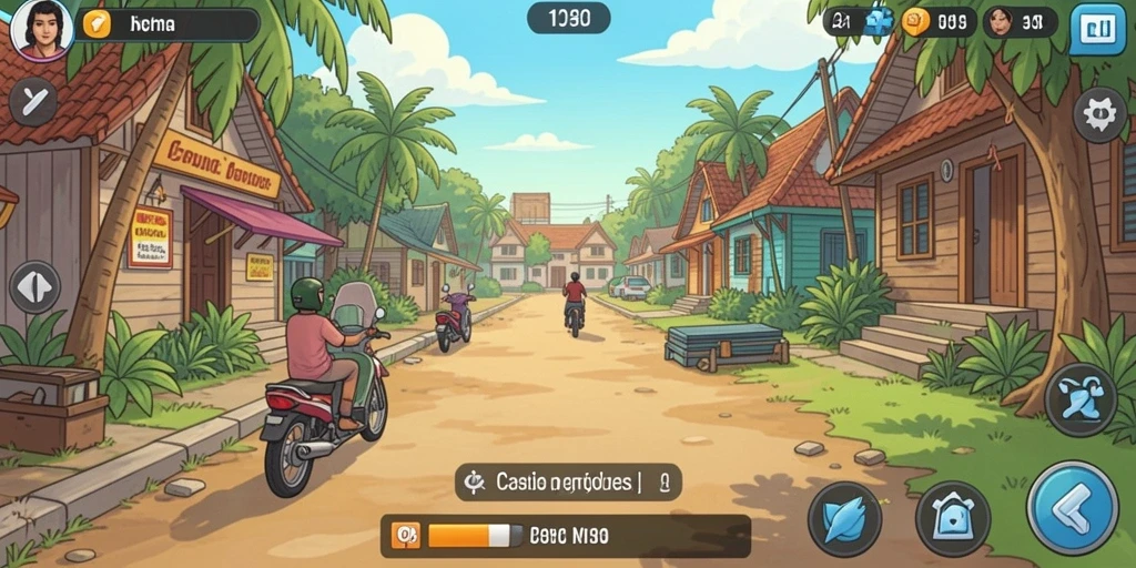Screenshot menunjukkan tampilan grafis yang memukau.
